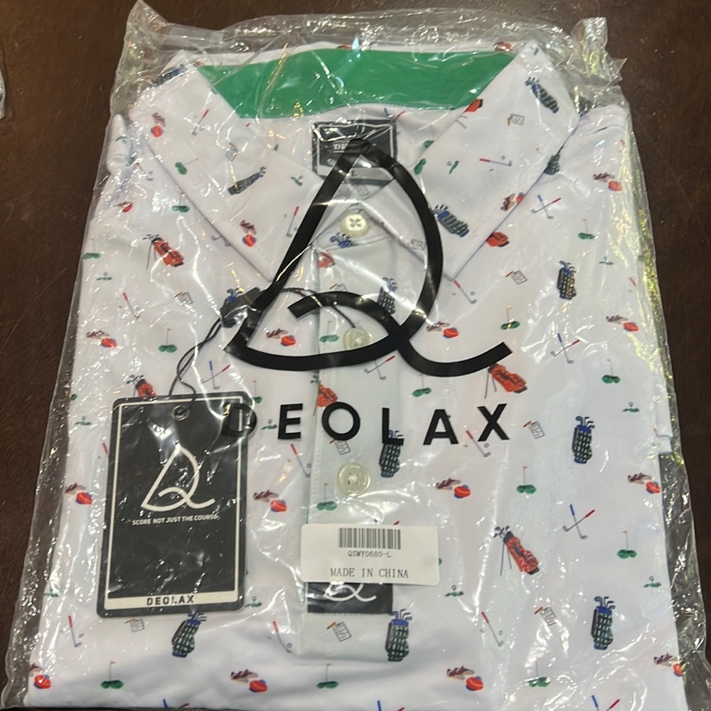 Men’s Deolax golf polo Large - new in bag
